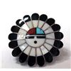 Image 2 : Native American Zuni Inlay Sun God Pin Pendant