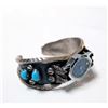Image 2 : Navajo Sterling Silver & Turquoise Watch Bracelet