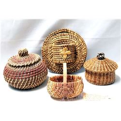 4 Native American Baskets