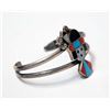 Image 2 : Zuni Sterling Silver & Channel Inlay Bracelet