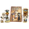 Image 1 : 3 Native American Kachinas and Book on Kachinas