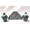 Image 2 : Talavera Peacock Pottery Napkin & S&Ps