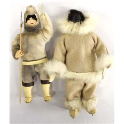 2 Native American Canadian Inuit Dolls