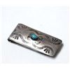 Image 2 : Navajo Old Pawn Sterling Silver & Turquoise $ Clip