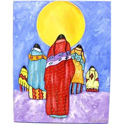 Original Acrylic Painting by Kathy Kills Thunder