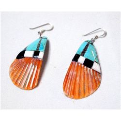 Santo Domingo Overlay Shell Earrings