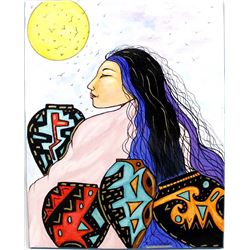 Original Acrylic Painting by Kathy Kills Thunder