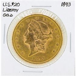 1893 $20 Liberty Double Eagle Gold Coin
