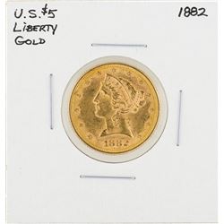 1882 $5 Liberty Head Half Eagle Gold Coin