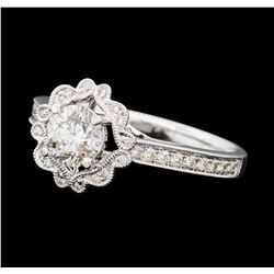 0.87 ctw Diamond Ring - 14KT White Gold