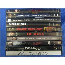 10 DVD Movies / Thor / Shooter / Dejavu and more