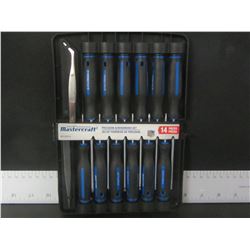 New MasterCraft 14 piece precision screwdriver set
