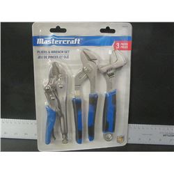 New MasterCraft 3 piece plier & wrench set