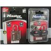Image 1 : 3 New Master Lock Luggage locks / 2 keyed & 1 combo / travel approved