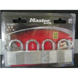 New set of 4 Master Locks keyed alike