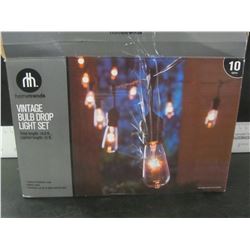 New Vintage bulb drop light set / TESTED WORKING