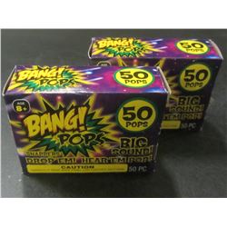 2 New packs of Bang Pops / throw em / drop em big bang sound/ 50 per box