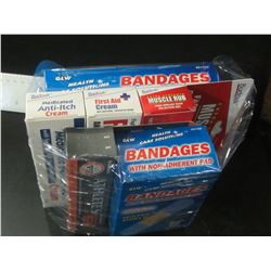 Lot of First Aid items / 120 bandages/ 20 waterproof / + 4 different creams
