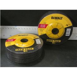 New DeWalt 1/4" Metal Grinding disk / 2 packs of 5 each - 10 total