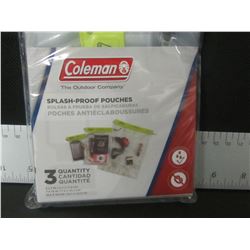 New Coleman splash proof pouches / 3 in a pack 5x7/ 7x10 & 10.5x13.5