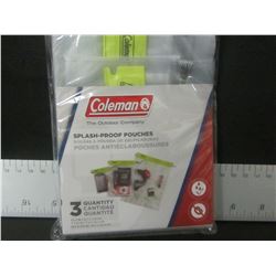 New Coleman splash proof pouches / 3 in a pack 5x7/ 7x10 & 10.5x13.7