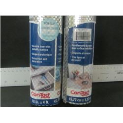 2 New rolls Metallic grip premium non slip drawer liners