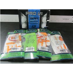 New golf gear / 1 dozen balls / 4 golf gloves 3 are large 1 medium