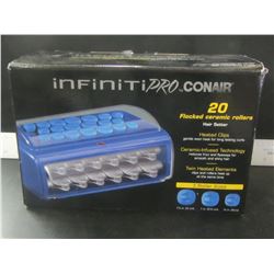 New infiniti pro 20 flocked ceramic rollers hair setter / gentle even heat
