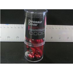 New Dinosaur Driver Zippered Headphones / red