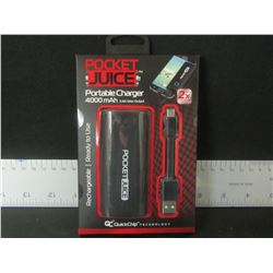 New Pocket Juice portable charger 4000mah / rechargable