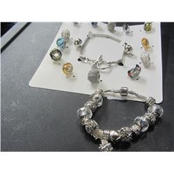 Pandora style bracelet & kit to make one more/ silver