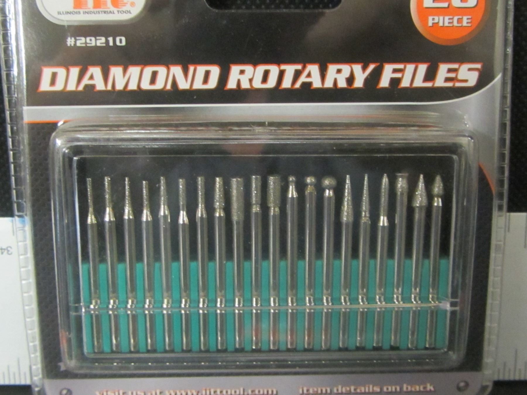 New 20 piece diamond rotary files set