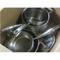 Estate Box full of Lagostina pots and lids / 4 pots