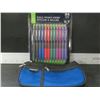 Image 1 : New 24 count Ball Point Pens / assorted colors and new pencil pouch