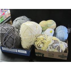 2 Flats of New Assorted Yarn / 3 are huge / 9 skeins