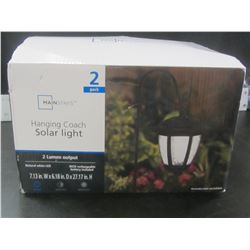 New 2 Pack Hanging Coach Solar Lights