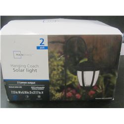 New 2 Pack Hanging Coach Solar Lights
