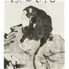 Image 9 : Fan Zeng b.1938 Chinese Watercolor Monkey and Chat