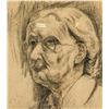 Image 1 : L. Daniels Charcoal on Paper Portrait of Old Lady