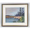 Image 2 : Peter Grant Canadian Oil on Board w/Frame Signed