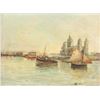 Image 1 : Donald Muir Scotland Oil on Wood Harbour Scene