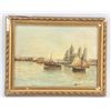 Image 2 : Donald Muir Scotland Oil on Wood Harbour Scene
