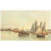 Image 3 : Donald Muir Scotland Oil on Wood Harbour Scene