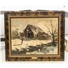 Image 2 : European Oil on Canvas w/Frame Signed Mil Pouli