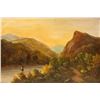 Image 1 : Oil on Canvas Mountain Landscape Scene Framed