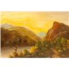 Image 3 : Oil on Canvas Mountain Landscape Scene Framed