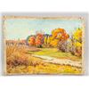 Image 2 : Oil on Paper Landscape Scene Signed by Artist