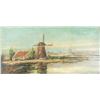 Image 1 : River Landscape Scene Oil on Canvas Framed Signed