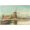 Image 3 : River Landscape Scene Oil on Canvas Framed Signed