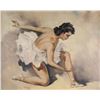 Image 1 : 1955 Oil on Canvas Dancer Illegibly Signed